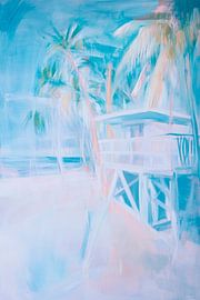 Strand en palmbomen van Poster Art Shop