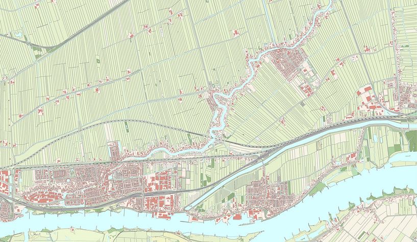 Kaart van Hardinxveld-Giessendam van Rebel Ontwerp