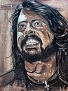 Dave Grohl, Foo Fighters schilderij van Jos Hoppenbrouwers thumbnail