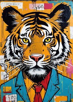 Tijger Abstract van MIROKKU