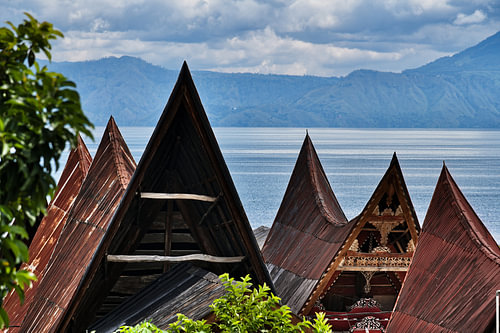 Traditional roofs overlooking the great lake