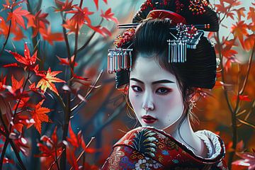 Japanse Kabuki theater speler van Egon Zitter