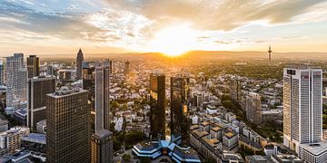 Het bankdistrict van Frankfurt in Frankfurt am Main