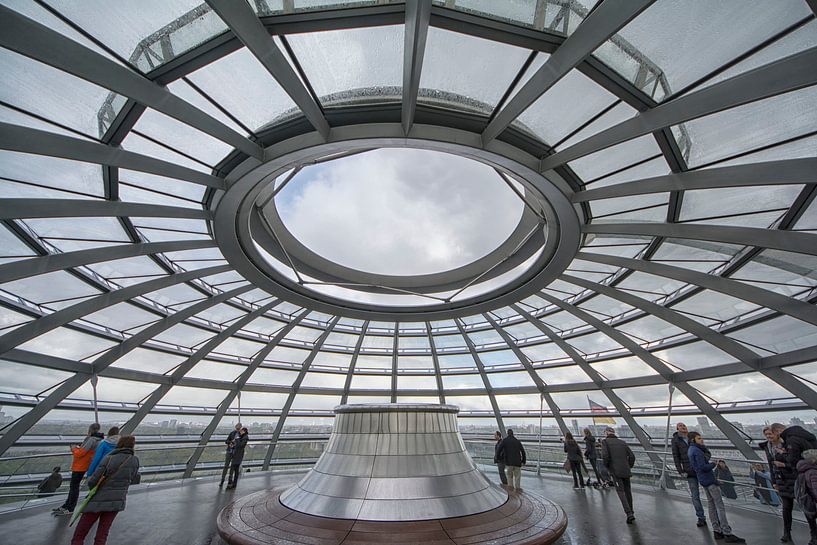 Kuppel auf dem Reichstag in Berlin von Peter Bartelings
