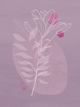 Minimalist illustration in pink and purple by Tanja Udelhofen