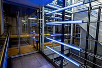 in the parking garage