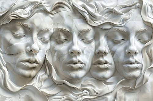 Digitale abstracte absurde surrealistische kunst