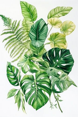 Tropische bladeren en plantenpatronen