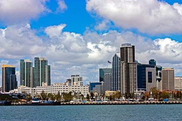 Een prachtig uitzicht op het centrum van San Diego. van Mikhail Pogosov