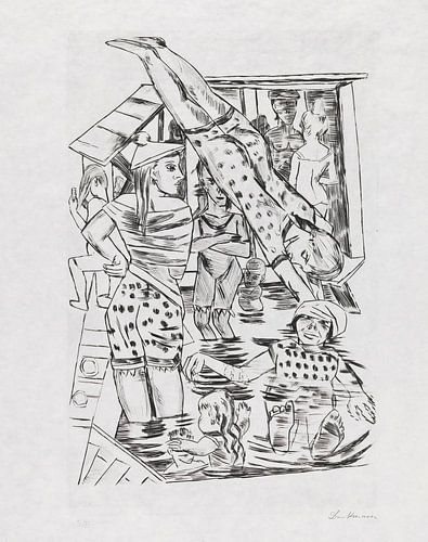 Max Beckmann - Vrouwenbad (1922)