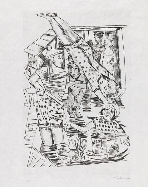Max Beckmann - Women's Bath (1922) by Peter Balan