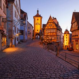Christmas time at the Plönlein - Rothenburg ob der Tauber shines. by Jiri Viehmann