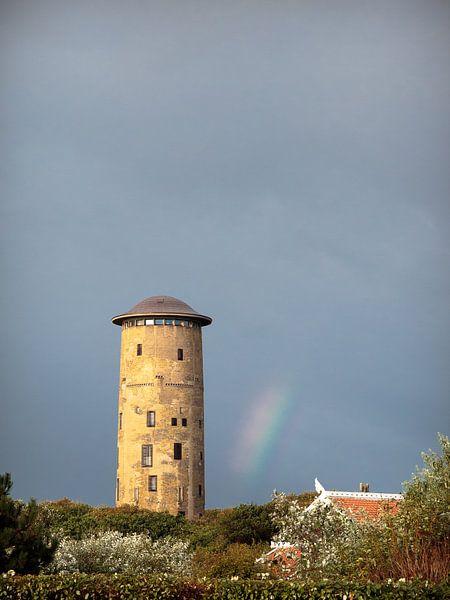 Watertoren van Domburg met regenboog par Erik Wouters