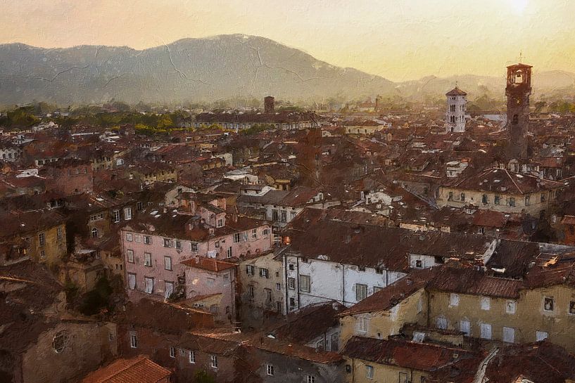 Lucca in Italy by Digitale Schilderijen