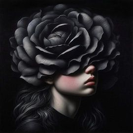 Black Flower Girl von J.O. Han
