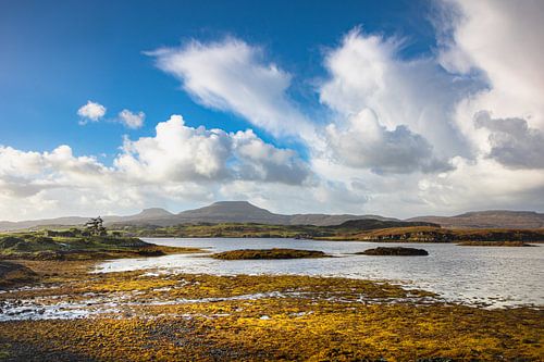 De prachtige, verlaten natuur van Schotland. Isle of Skye in Groot-Brittannië