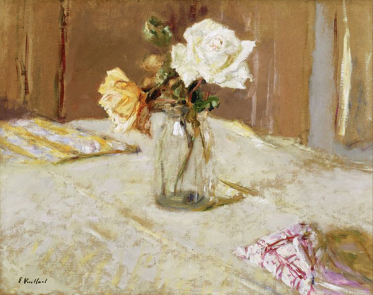 Rozen in een glazen vaas, Edouard Vuillard van Meesterlijcke Meesters