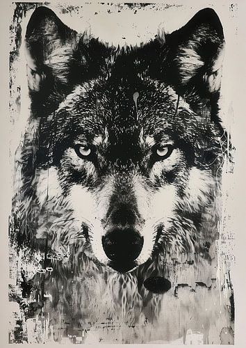Affiche rétro sur les loups