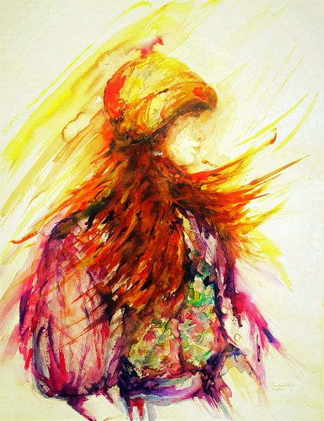 Girl with the red hair . by Ineke de Rijk