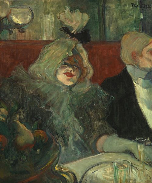 In een privé eetkamer, Henri de Toulouse-Lautrec van Meesterlijcke Meesters