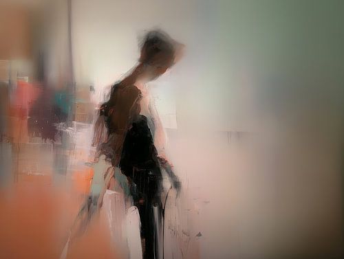 Vrouwelijk figuur | Abstract in warme kleuren