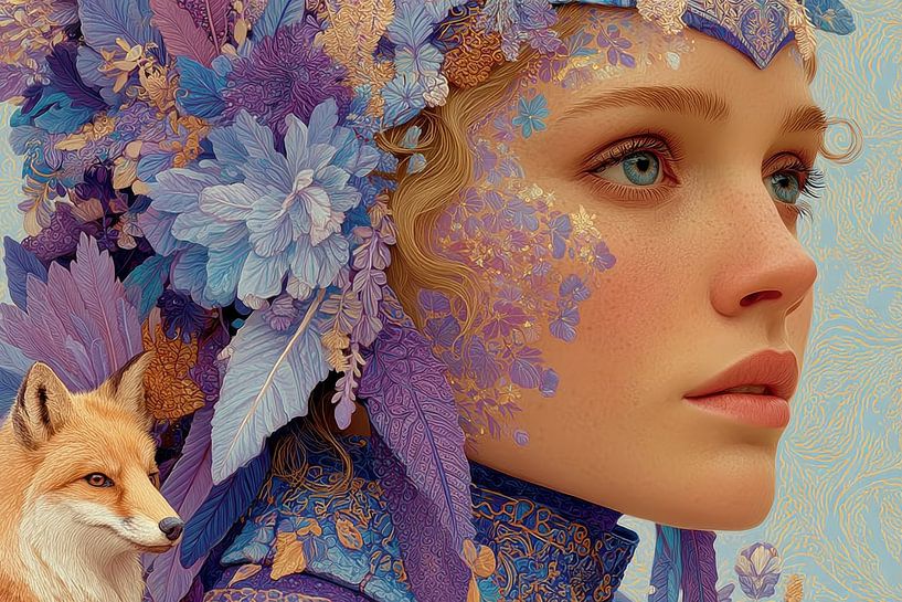 spirituelles Leben mit Frauenporträt von Egon Zitter