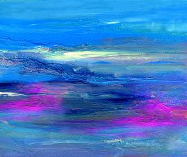 Fernweh 1 in Blau - Wanderlust 1 von Claudia Gründler