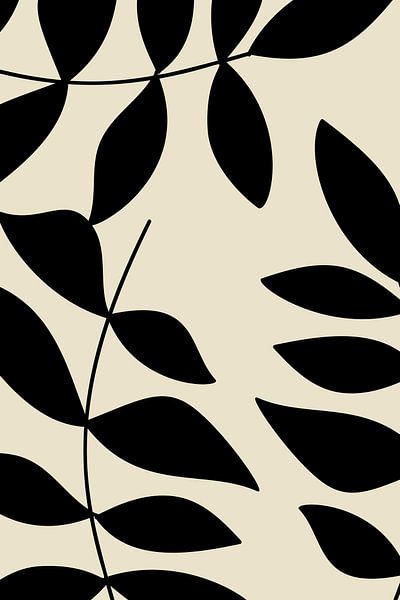 Basic Botanical Black Leaves nr. 8 van Dina Dankers