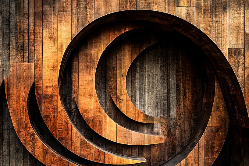 Courbes abstraites en bois par Art & Soul Creations