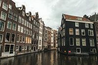 Iconic canal houses in Amsterdam