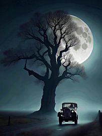 De oude chauffeur, de oude auto, de oude boom van DeVerviersBelgium