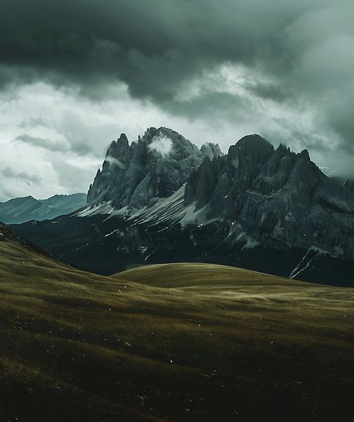 Berggipfel im stürmischen Licht von fernlichtsicht