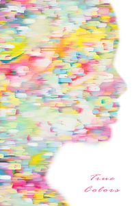 True Colors - Silhouette Gesicht im Profil mit warmen Farben