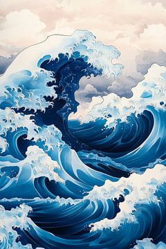 Dynamic waves in the ocean by Poster Art Shop