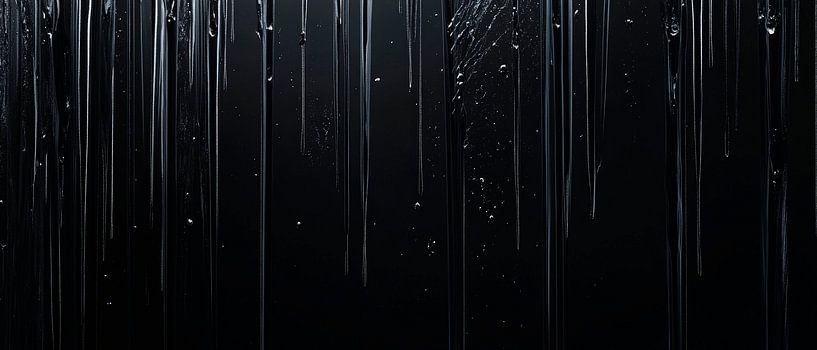 Peinture noire avec effet de gouttes par Poster Art Shop