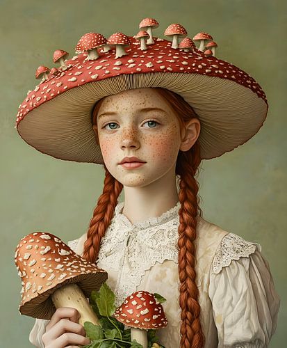 Portrait d'une fille champignon