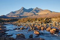 Zwarte Cuillins, rivier Sligachan, Sligachan Eiland van Skye, Schotland