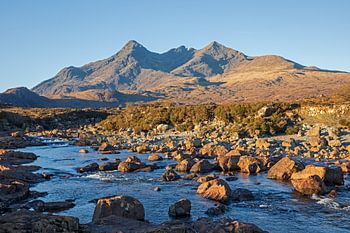 Black Cuillins, Fluss Sligachan, Sligachan Isle of Skye, Schottland
