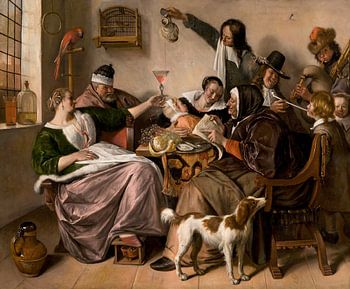 Soo geholt, socked after - Jan Steen