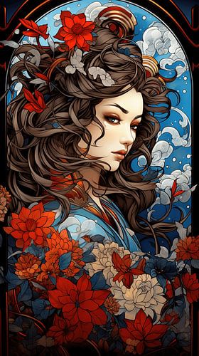 Japan (glas in lood)