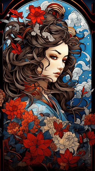 Japan (stained glass) by Harry Herman