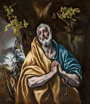 Domenikos Theotokopoulos, De boetvaardige Sint-Pieter, ca. 1590