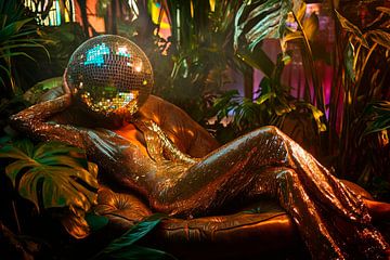 Futuristischer Disco-Look im Dschungel von Poster Art Shop