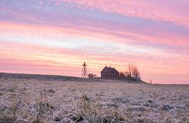 Schokland bij zonsopgang van Jordi Posthuma Fotografie