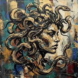 Medusa's blik in een kleurenspel