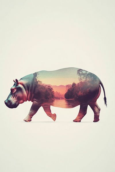 Nature in the river by Poster Art Shop