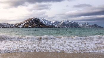 Majestic Winter Landscape at Haukland Beach in Lofoten, Norway