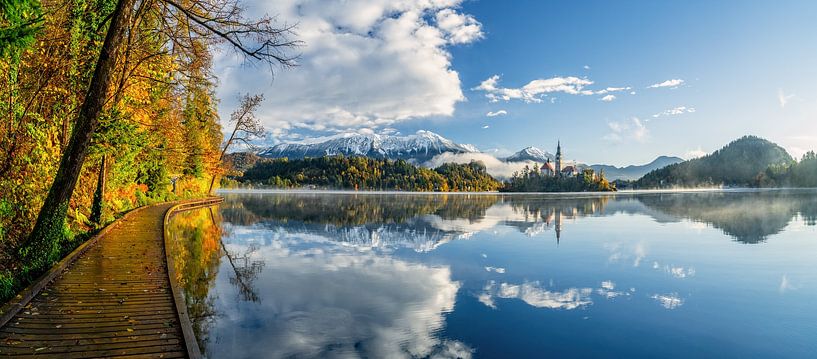 Sunrise at Lake Bled Slovenia by Achim Thomae Photography