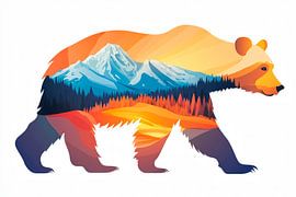 Bärige Landschaftsführung von Poster Art Shop