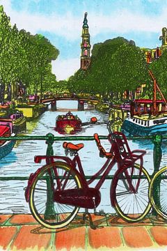 Prinsengracht Westerkerk Amsterdam van Hendrik-Jan Kornelis